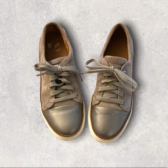 Caslon Shoes - 𝅺: : Caslon Suede Metallic & Grey Sneakers : :​